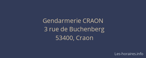 Gendarmerie CRAON