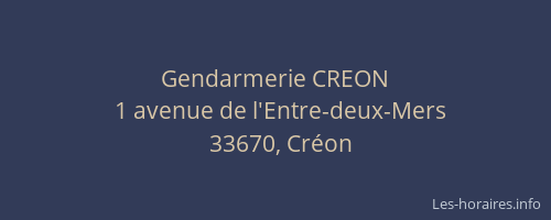Gendarmerie CREON