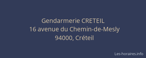 Gendarmerie CRETEIL