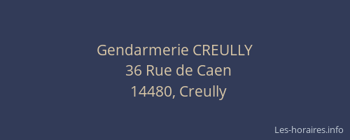 Gendarmerie CREULLY
