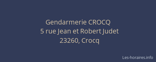 Gendarmerie CROCQ
