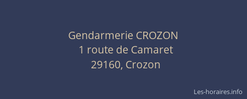 Gendarmerie CROZON
