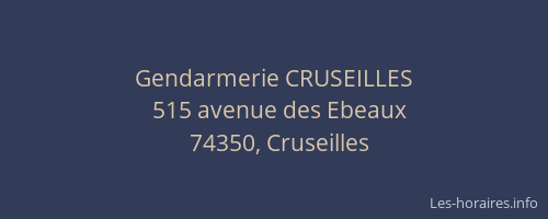 Gendarmerie CRUSEILLES