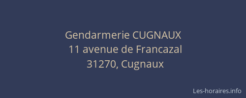 Gendarmerie CUGNAUX