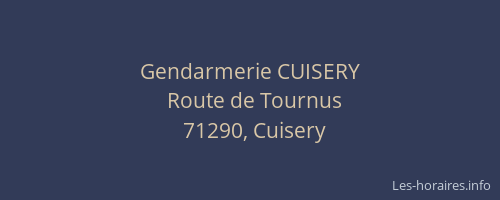 Gendarmerie CUISERY