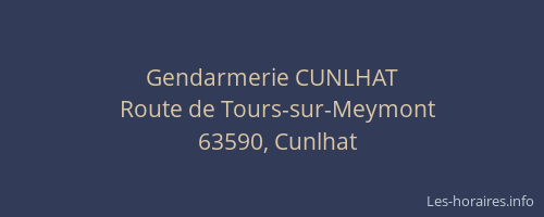Gendarmerie CUNLHAT
