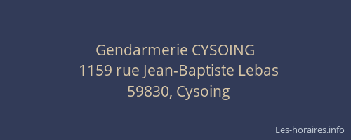 Gendarmerie CYSOING