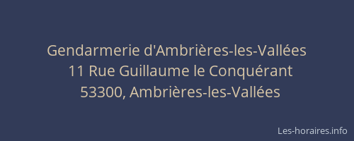 Gendarmerie d'Ambrières-les-Vallées