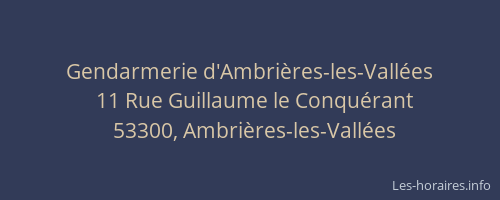 Gendarmerie d'Ambri&egrave;res-les-Vall&eacute;es