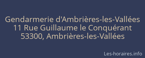 Gendarmerie d'Ambrières-les-Vallées