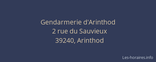 Gendarmerie d'Arinthod