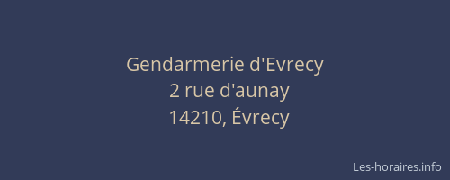 Gendarmerie d'Evrecy