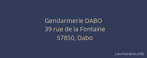 Gendarmerie DABO