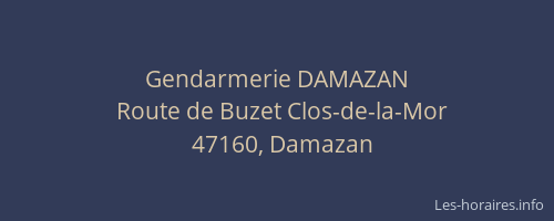Gendarmerie DAMAZAN