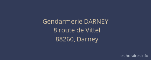 Gendarmerie DARNEY