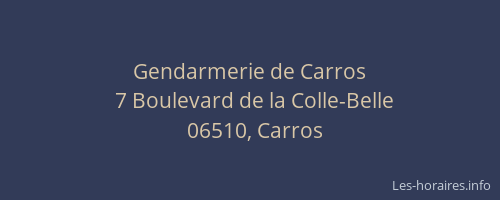 Gendarmerie de Carros