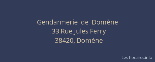 Gendarmerie  de  Domène