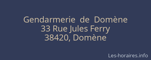 Gendarmerie  de  Domène