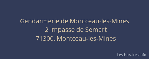 Gendarmerie de Montceau-les-Mines