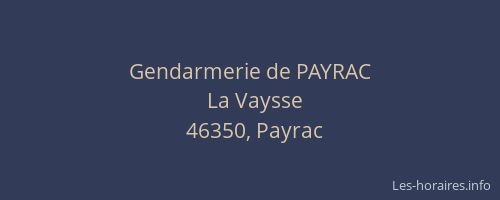 Gendarmerie de PAYRAC
