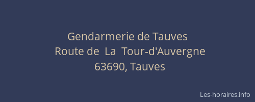 Gendarmerie de Tauves