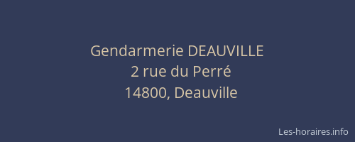 Gendarmerie DEAUVILLE