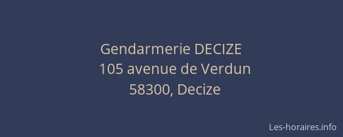 Gendarmerie DECIZE