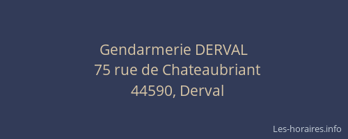 Gendarmerie DERVAL
