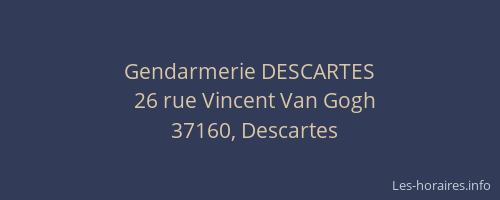 Gendarmerie DESCARTES