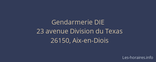 Gendarmerie DIE