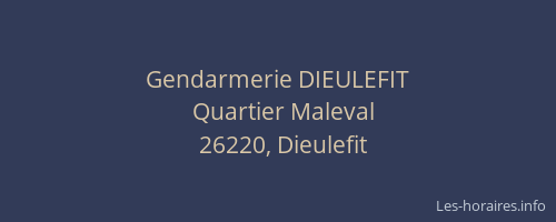 Gendarmerie DIEULEFIT