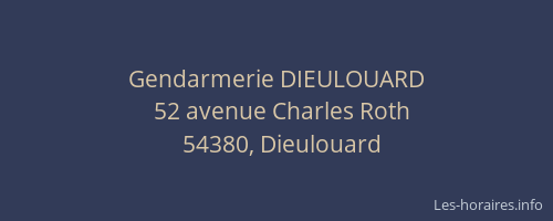 Gendarmerie DIEULOUARD