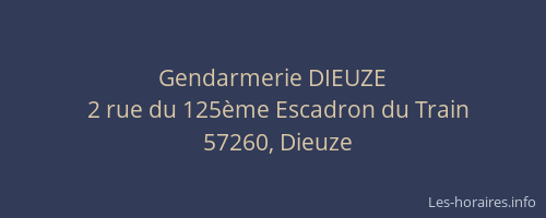 Gendarmerie DIEUZE