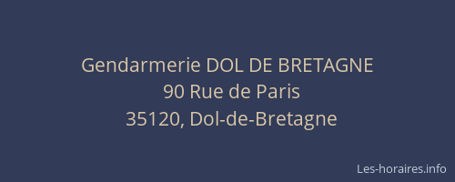 Gendarmerie DOL DE BRETAGNE