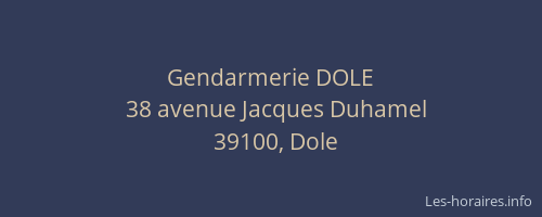 Gendarmerie DOLE