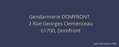 Gendarmerie DOMFRONT