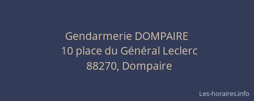 Gendarmerie DOMPAIRE