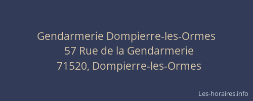 Gendarmerie Dompierre-les-Ormes
