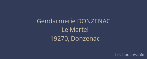 Gendarmerie DONZENAC