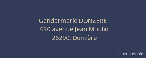 Gendarmerie DONZERE