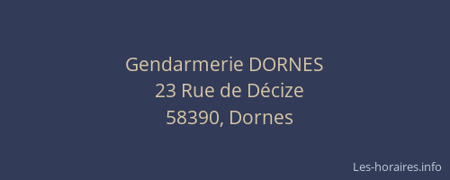 Gendarmerie DORNES