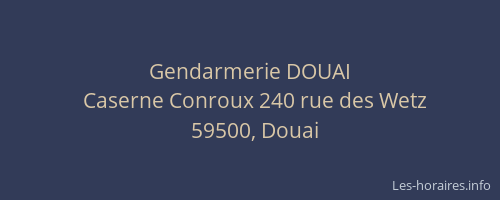 Gendarmerie DOUAI
