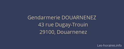 Gendarmerie DOUARNENEZ