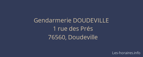 Gendarmerie DOUDEVILLE
