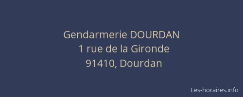 Gendarmerie DOURDAN