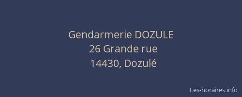 Gendarmerie DOZULE