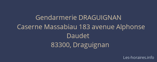 Gendarmerie DRAGUIGNAN
