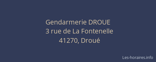 Gendarmerie DROUE