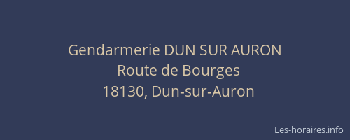 Gendarmerie DUN SUR AURON