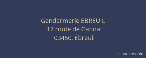 Gendarmerie EBREUIL